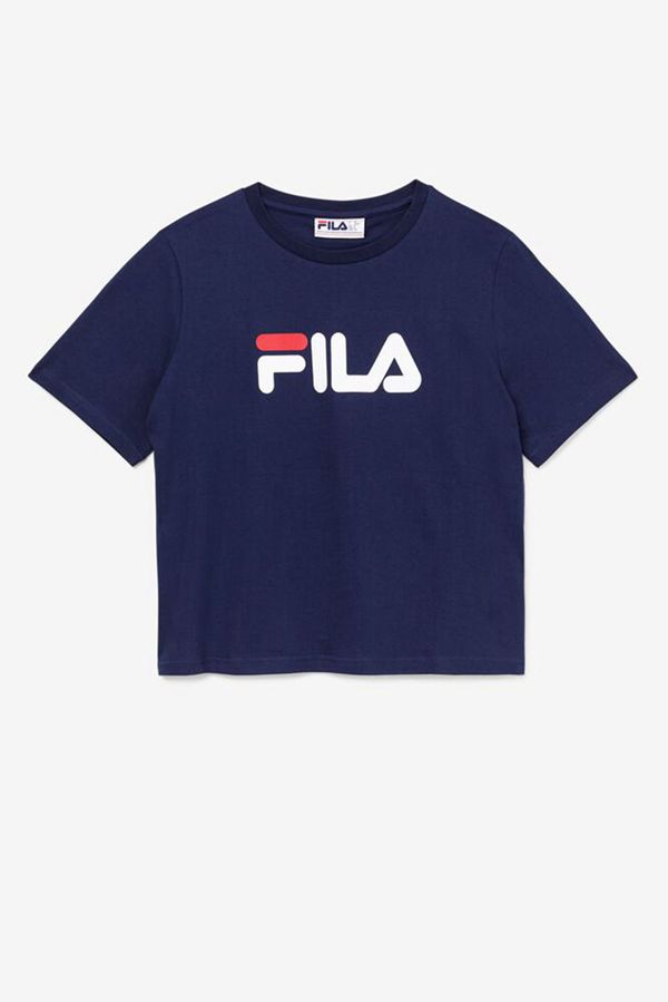 Camisetas Fila Mulher Azul Marinho/Vermelhas/Branco - Fila Miss Eagle Oversized Graphic Portugal Loj